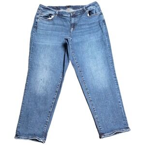 Talbots Everyday Relaxed Jean Women's Size 18W Blue Denim High Rise Stretch